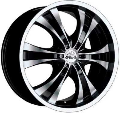 Antera 385 Diamont Black Front and Lip Poli 10x22 5x130 ET54 71.6